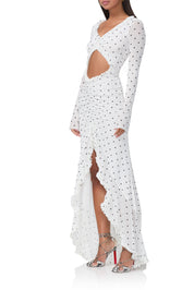 Cat Micro Ruffle Maxi